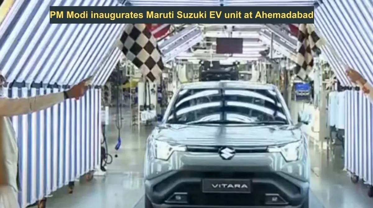 PM Modi inaugurates Maruti Suzuki EV unit