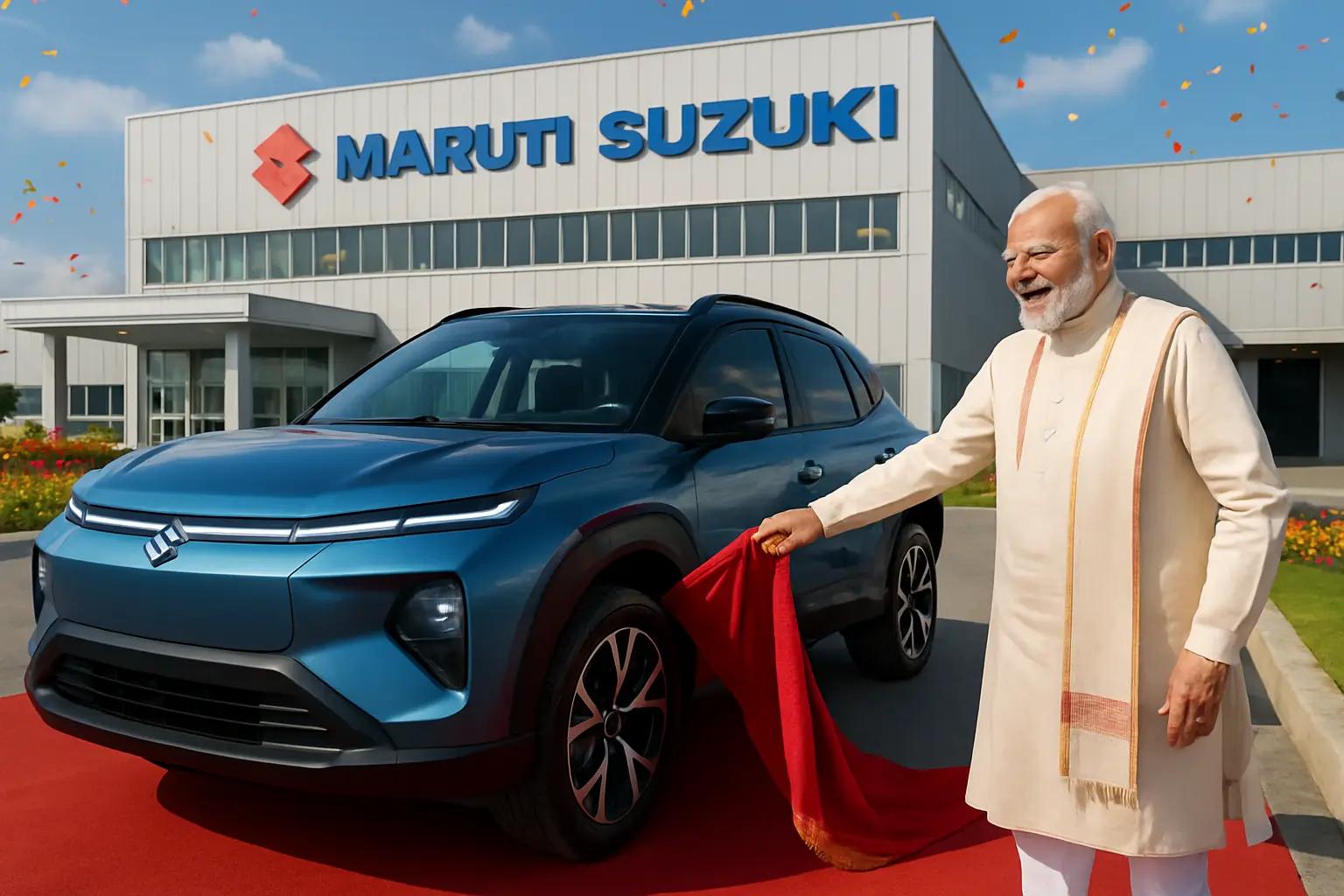 PM Modi inaugurates Maruti Suzuki EV unit